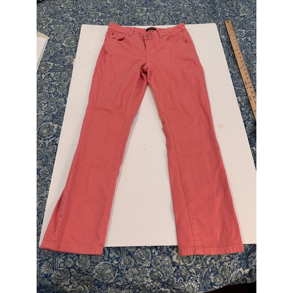 Kensie Jeans Womens Coral Pink Skinny Denim Size 25 Stretch Mid Rise Casual